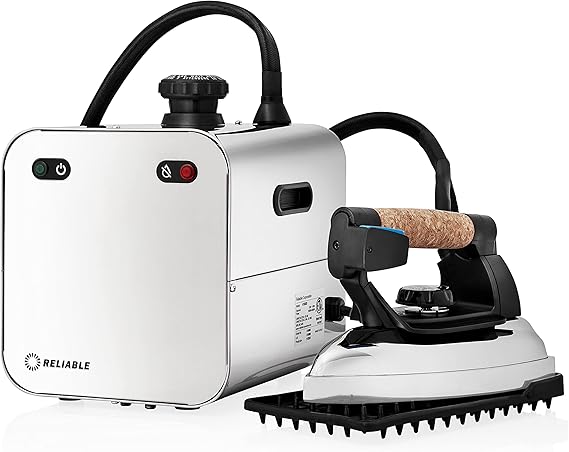 Reliable 4100IS Professional Steam Iron Station with Eco Mode, 120V, 4 Safety System, 2.2L Boiler Stainless Steel Boiler, 2.2M Steam Hose Made with Aluminum Soleplate Iron, Made in Italy | 4 Safety System, Stainless Steel Boiler, 2.2M Steam Hose, Aluminum Soleplate Iron, Made in Italy