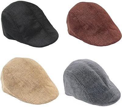 Newsboy Hat for Men Women Elastic Corduroy Flat Cap Gatsby Hunting Fishing Hat Newsboy Cabbie Driving Cap for Men