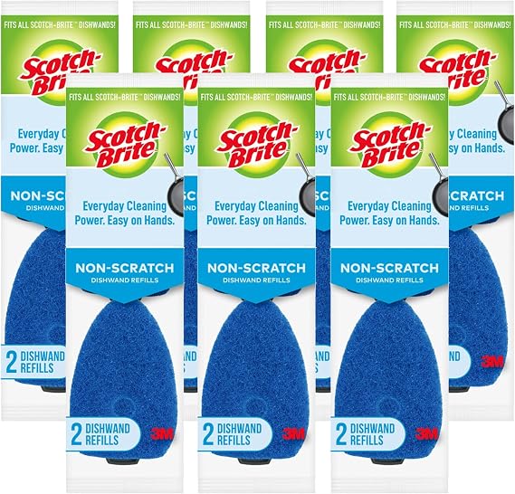 Scotch-Brite Non-Scratch Dishwand Refill Kit, 14 Refill Pads