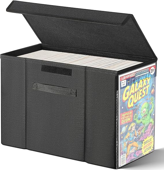 KKU Comic Book Storage Box, Collapsible Short Box with Lid, 1 Pack
