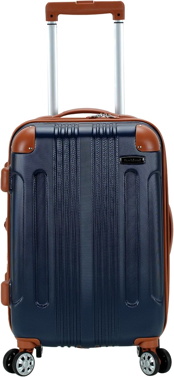 Rockland London Hardside Spinner Wheel Luggage, Carry-On 20", Navy