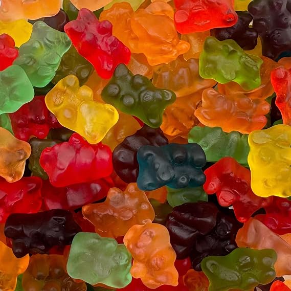 Gummi Bears, Gummy Candy, Assorted Fruit Flavors, 2 Lb Bag | Chewy Candy, Movie Night Snack
