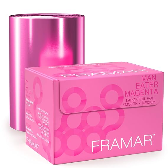 FRAMAR Large Magenta Hair Foil, Hair Foils For Highlighting Long Hair