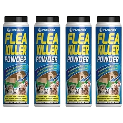 PEBBLE HUG Flea Killer Powder 200g, Insect Killer Indoor & Outdoor, Easy Application, Safe for Home Use, Crawling Insect Killer, Rapid Elimination & Prevention, (4 Pcs)