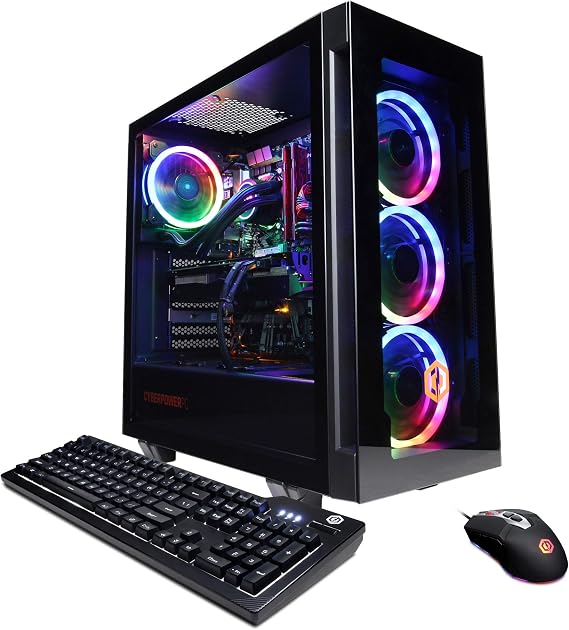 CyberpowerPC Gamer Xtreme VR Gaming PC, Intel Core i7 11700KF 3.6GHz, GeForce RTX 3080 10GB, 16GB DDR4, 500GB NVMe SSD, 2TB HDD, WiFi Ready & Windows 10 Home (GXiVR8080A21, Black)