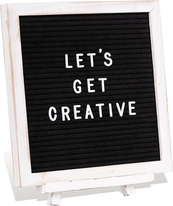 Felt Letter Board with Stand,10x10 inch Changeable Letterboard and Message Board,Letter Board Sign Include 792PCS Precut Letters
