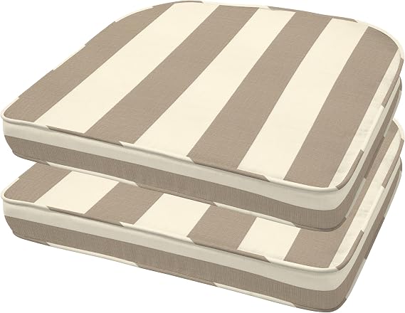 Honeycomb Outdoor Heritage Set of 2 Rounded Seat Pads, 21 x 18.5