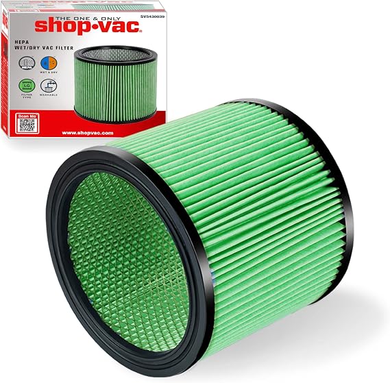 Shop-Vac 90304/90344 Cartridge HEPA Filter for 5-16 Gallon Vacuums, 1 Pack