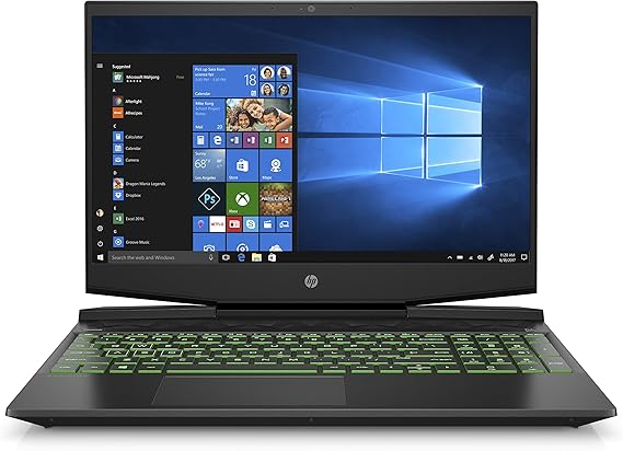 HP Pavilion Gaming 15.6-Inch Micro-EDGE Laptop, Intel Core i5-9300H Processor, NVIDIA GeForce GTX 1050 (3 GB), 8 GB SDRAM, 256 GB SSD, Windows 10 Home (15-dk0010nr, Shadow Black/Acid Green)