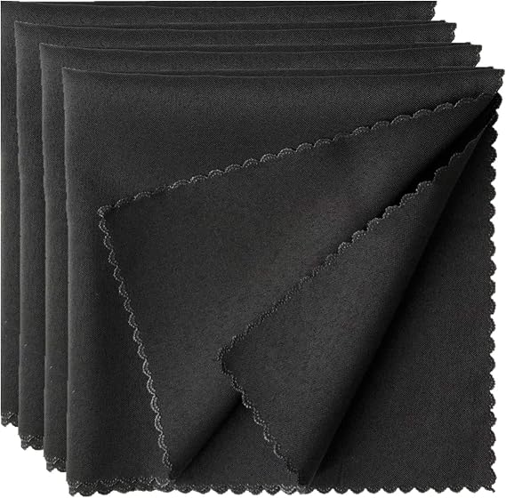 Aisszhao Black Napkins Cloth-Table Napkin Dinner Cloth Napkins Dinner Napkins Durable Hotel Quality Table Cloth,Christmas Dining Decoration for Home,Wedding,Hotel,Banquet Parties,Xmas Events