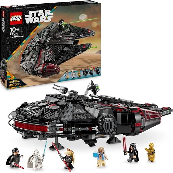 Lego Star Wars The Black Falcon - Collectible Spaceship Set - Buildable Brick Vehicle for Kids - Birthday Gift for Boys, Girls and Fans 75389