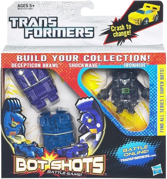 Transformers Bot Shots Battle Game, Series 1 (Ironhide, Shockwave, Decepticon Brawl)