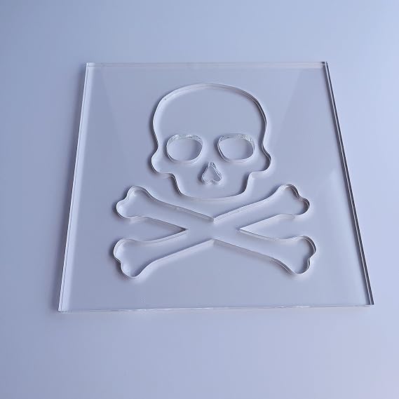 Skull Router Template, Clear Acrylic Template, Woodworking Router Template