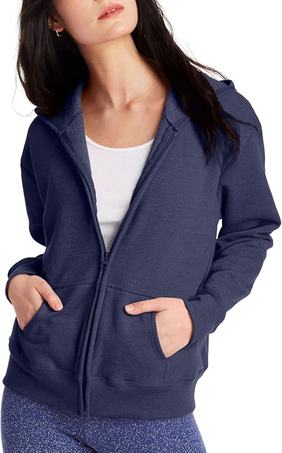 Hanes Women's EcoSmart Full-Zip Hoodie Sweatshirt