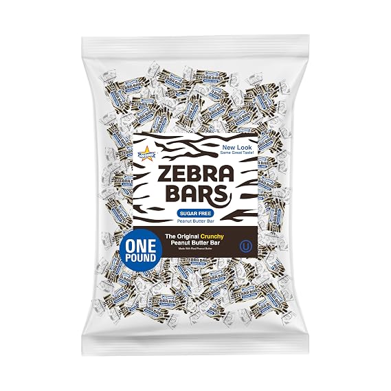Atkinson's Sugar Free Peanut Butter Bars, Crunchy Crispy, 1 lb Candy Bag
