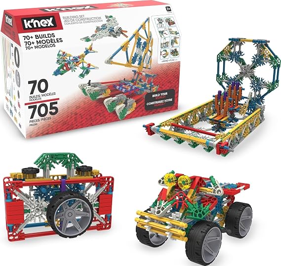 K'NEX - 70 Model Building Set 705 Pieces, STEM Learning, Creative Play Set Ages 7+