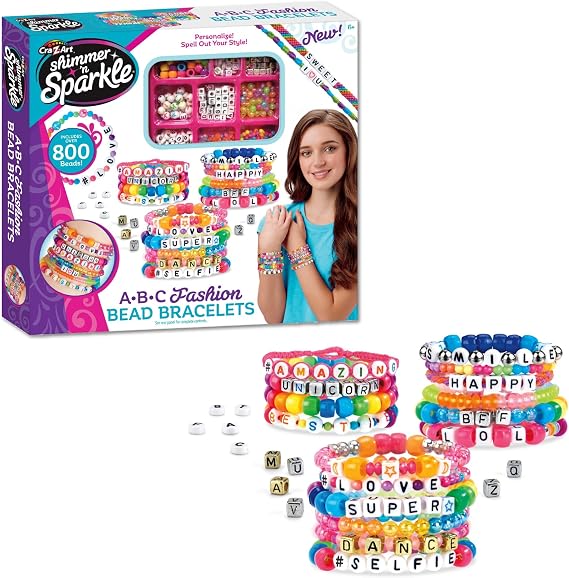 Cra-Z-Art Shimmer 'N Sparkle ABC Fashion Bead Bracelet Kit