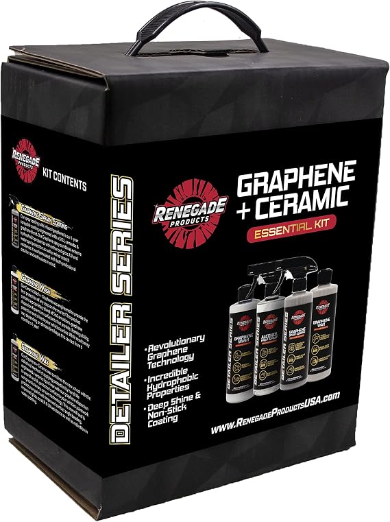 Graphene + Ceramic Car Detailing Kit with Sio2, 1 Year Coating For Enthusiasts And Professionals