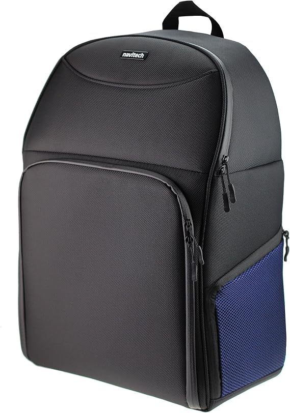 Navitech Rugged Black & Blue Backpack/Rucksack Compatible with The Drones/Quadcopters Including The Syma X5Sc / Syma X5Sc Explorers 2 / Syma X5HW FPV/Syma X5hC / Syma X5 Explorers/Syma X5C Explorers