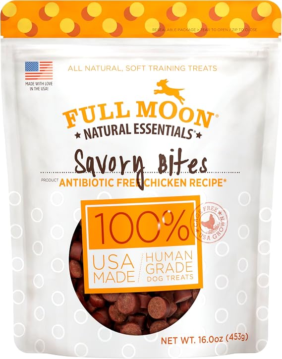 Full Moon Essential Chicken Savory Bites Dog Treats 16 oz
