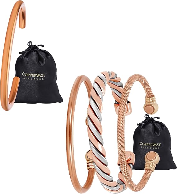 Copper Bracelets For Women and Men | Powerful Magnets - Effective and Natural Relief for Joint Pains