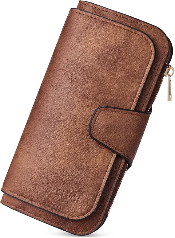 CLUCI RFID Wallet for Women Bifold Wallet with ID Window | Multiple Card Holder, Gifts for Women Birthday