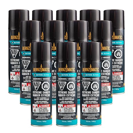 BernzOmatic Disposable Butane Cylinder Refills, 5.6 oz. (Pack of 12)