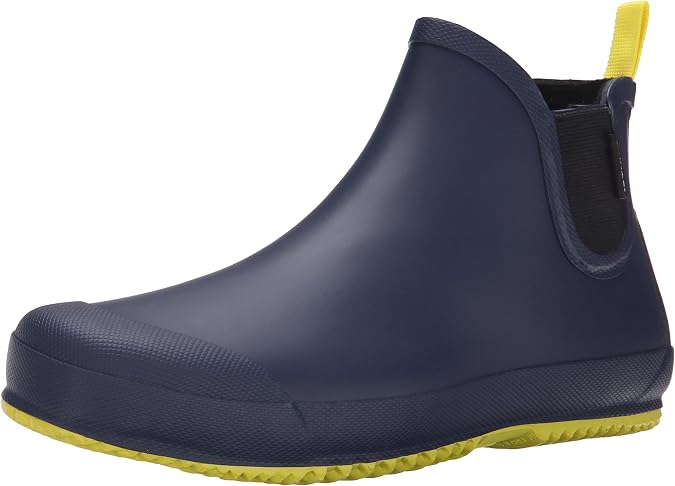 Tretorn Men's BO Rain Shoe, Navy/Yellow, 39 EU/7 D US