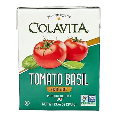 Colavita Tomato Basil Pasta Sauce Premium Italian Imported Tomato Sauce - 13.76 Ounce - Eco-friendly Tetra Cart - Non-gmo From Italy