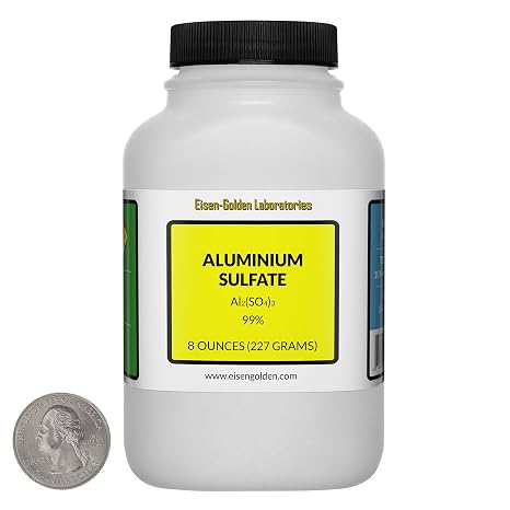 Aluminium Sulfate [Al2(SO4) 3] 99% AR Grade Powder 8 Oz in a Bottle