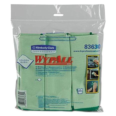 WypAll Microfiber Cloths, 4 Packs of 6, Green (83630)