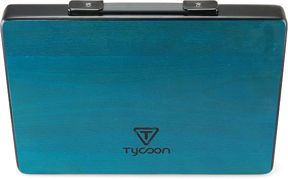 Tycoon Percussion Portable Cajon Practice Pad, 30cm x 40cm Playing Surface, Ultra-Lightweight Design, Beech Wood Front Plate, Siam Oak Body, Non-Slip Bottom Pad, Built-In Handle for Easy Transport