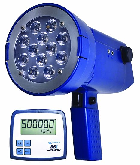 Monarch Nova-Strobe BBL LED Portable Stroboscope, Rechargeable Battery, 9" L x 3.66" W x 3.56" H