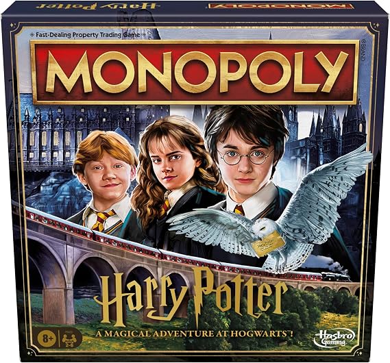 Hasbro Gaming Monopoly Harry Potter Edition Board Game | A Magical Adventure at Hogwarts | Ages 8 and Over | 2 to 6 Players | Family Games | Gifts for Kids and Adults