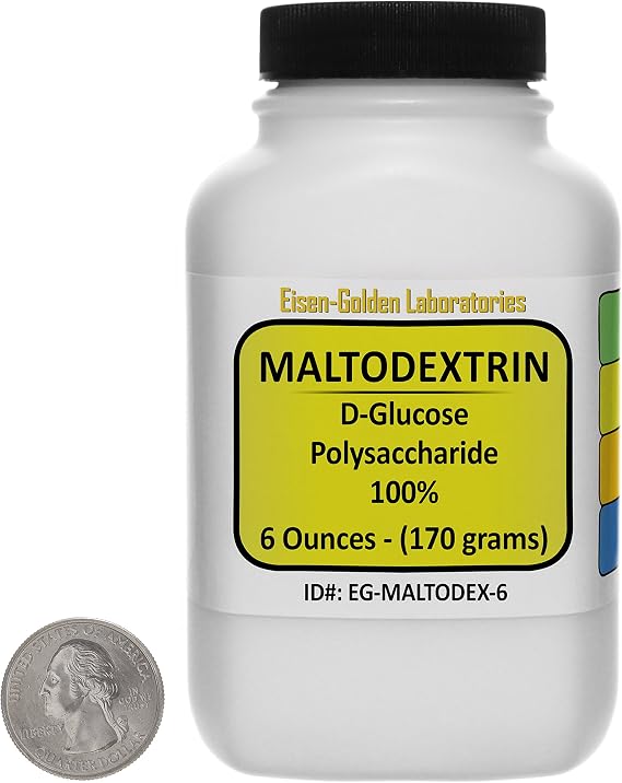 Maltodextrin [D-Glucose] 100% Food Grade Powder 6 Oz in a Space-Saver Bottle