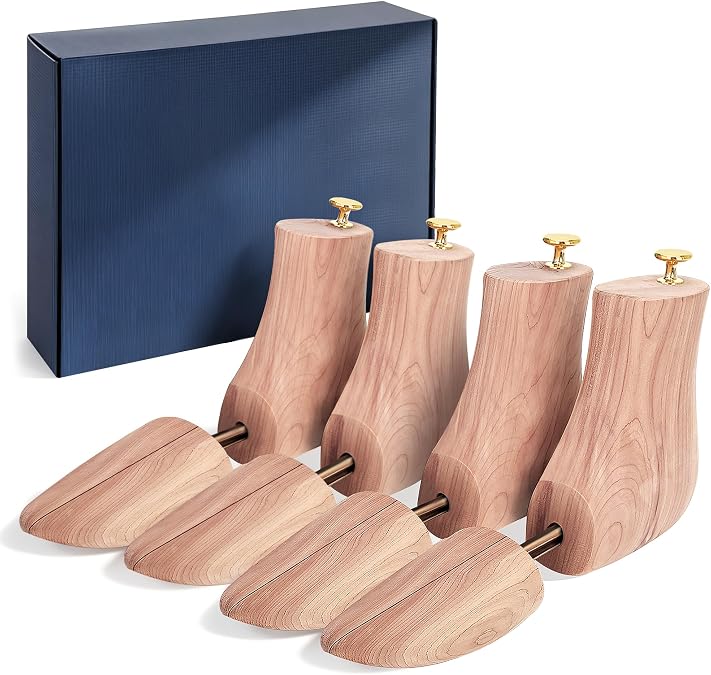 Cedar Boot Tree for Men,Boot Trees,Boot Stretcher & Shaper,with Storage Bags and Boot Crease Protectors