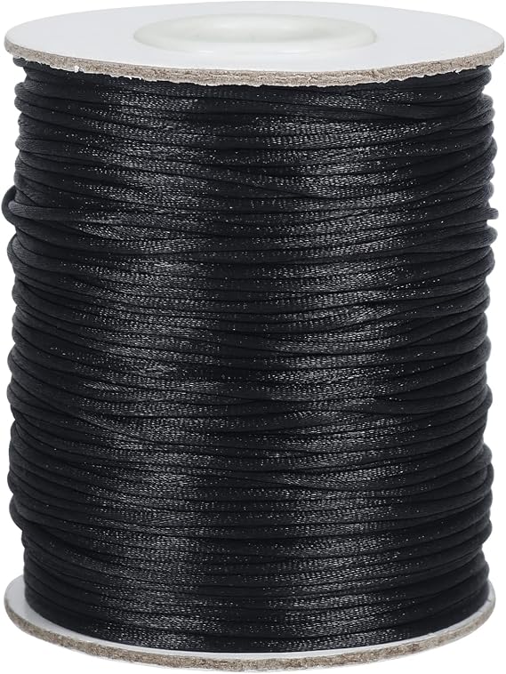 Tenn Well 1mm Satin Cord, 328 Feet Silky Nylon Rattail Cord for Macrame Bracelets, Braided Necklaces, Chinese Knotting, Jewelry Making, Arts and Crafts, Halloween Decor