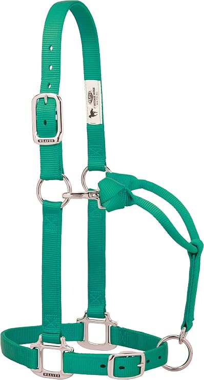 Weaver Leather Original Adjustable Nylon Halter with Chrome Plated Hardware