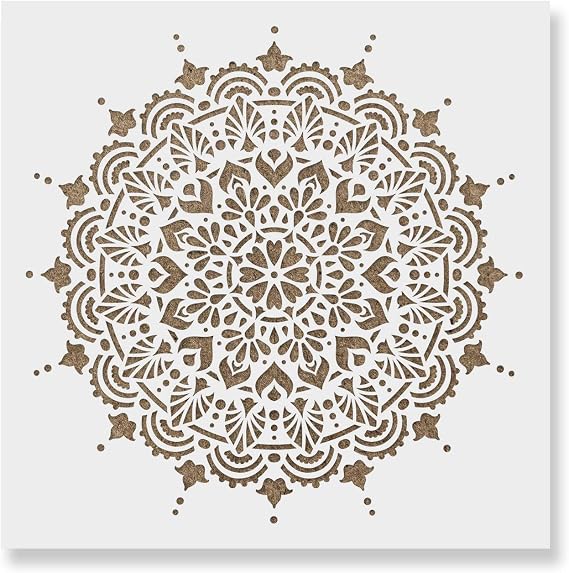 Paradise Mandala Stencil - Easy-to-Use for Relaxing and Therapeutic Artwork, Mandala Stencil, Teen Room Decor