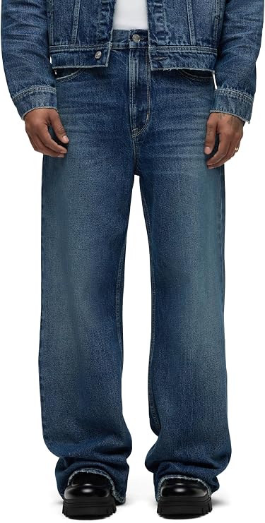 Hudson Men's Luca Loose Fit Wide Leg Denim Pant