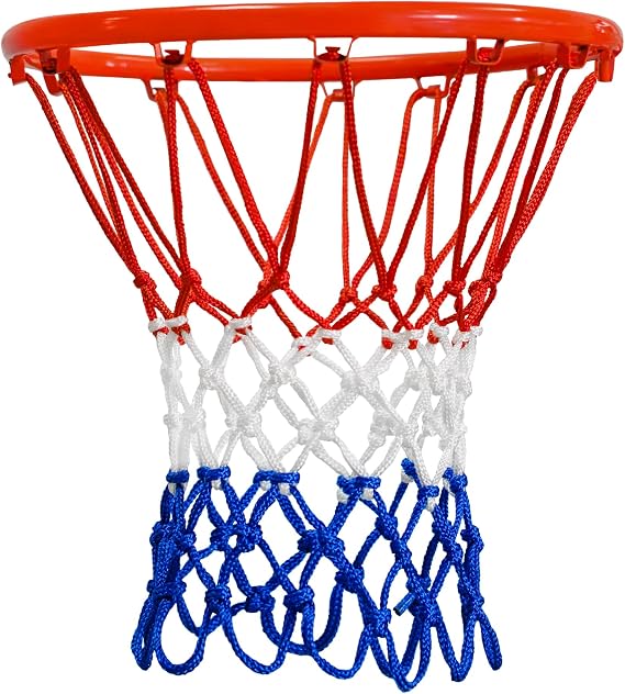 Basketball Net Outdoor, 2025 Upgrade All Weather Anti Whip Basketball Net Replacement -12 Loops
