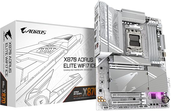Gigabyte Anakart Amd Am5 Atx X870 Aorus Elite Wifi7 Ice