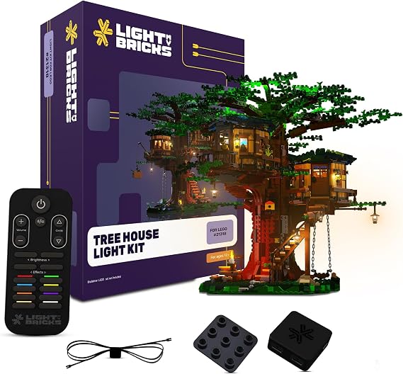 LED Light Kit for LEGO 21318 Tree House with 2.0 Remote Control Pack DIY Lighting Accessories to Illuminate LEGO Treehouse (Model Not Included)