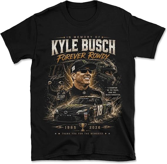 RIP Kyle Buschs Shirt, Legend Racing Memorial Tee Racing Fan T-Shirt Black