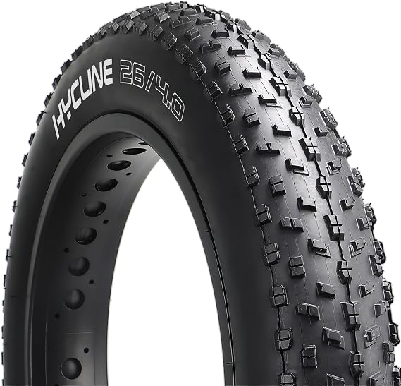 Hycline Fat Bike Replacement Tire: 20x3.0/26x3.0/20x4.0/26x4.0 Inch High-Performance Wear-Resistant Folding MTB Bicycle Tires, All-Terrain High-Density for Street or Trail Riding