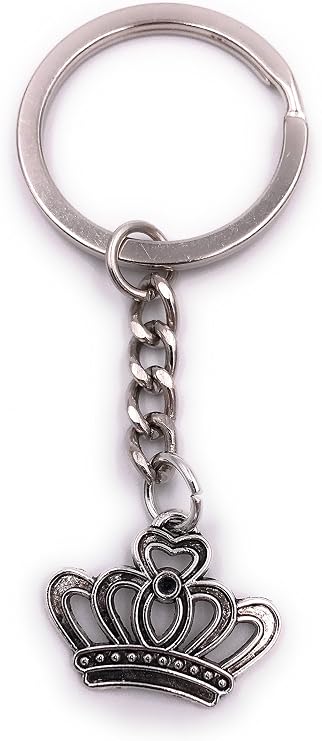 H-Customs Crown King Keyring Pendant Silver Metal