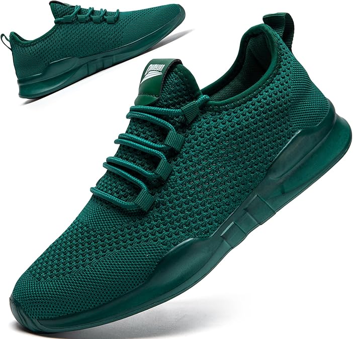 QIJGS Running Shoes for Men Tennis Athletic Gym Sneakers Lightweight Sports Fashion Workout Casual Shoes-Green-9