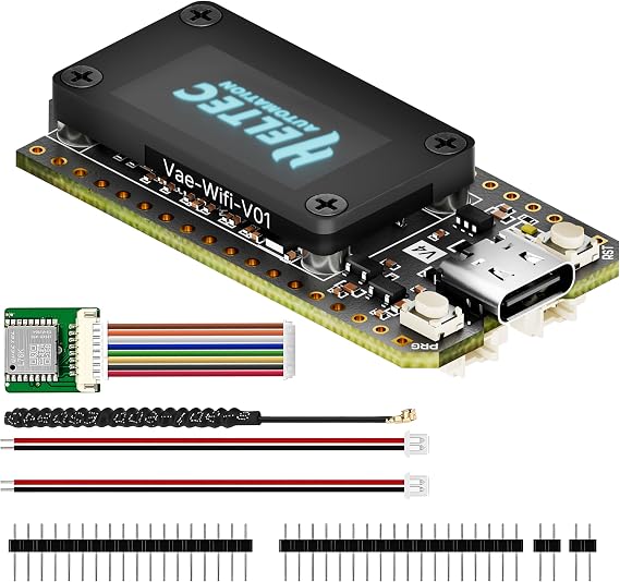 Heltec WiFi LoRa 32 V4 Development Board with OLED Display 27dBm High Power ESP32-S3 SX1262 Chip for Meshtastic IoT Devices Smart Home and Wireless Communication (Standard with Display + GPS)