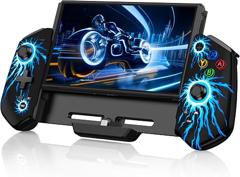 KICKDOT Switch Controller with Hall Joystick for Nintendo Switch/OLED, Switch Pro Remote Controller Turbo/4 Game Slot/Dual Motor,One-Piece Handheld Joypad Control for Nintendo Switch Controller