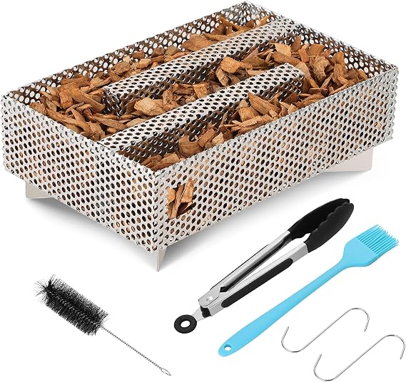 5" x 8" Pellet Smoker Tray, 12 Hours Billowing Maze Smoker Box